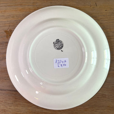 Ontbijtbord / Dessertbord - Boch - décor POIS met dubbele bolletjes uitgevoerd in blauwe kleur