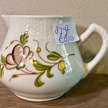 Milk jug - Boch La Louviere - BERGERAC decor in yellow with green