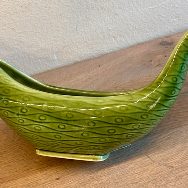 Juskom / Sauskom - Boch Frères Belgium - décor NEW TIME uitgevoerd in groen - 1955