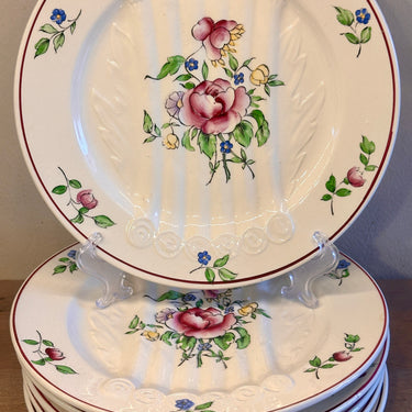 Spargelteller - Boch - Dekor aus Rosen und anderen Blumen mit Spargel im Relief - selten