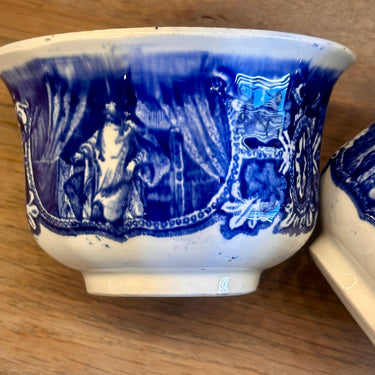 Kommetje - ongemerkt maar B.F. (Boch Frères) - décor ANCIEN TESTAMENT uitgevoerd in blauw