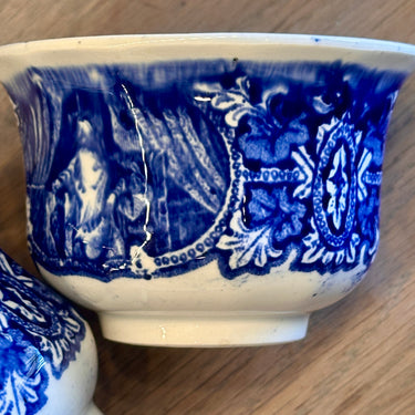 Kommetje - ongemerkt maar B.F. (Boch Frères) - décor ANCIEN TESTAMENT uitgevoerd in blauw