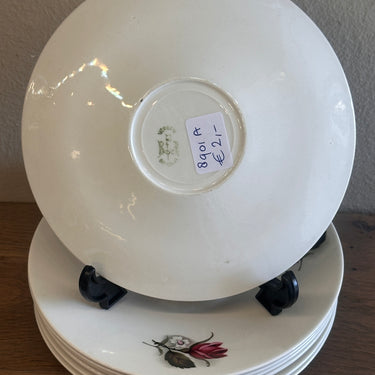 Onderschotel / Schotel - Boch - décor POMPADOUR zonder goudkleurig biesje - vorm VEDETTE