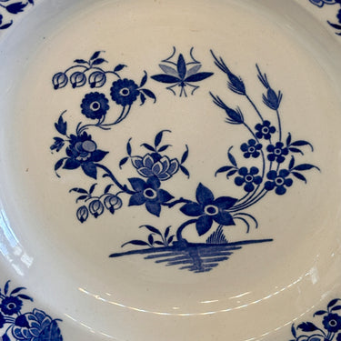 Diep bord / Soepbord / Pastabord - Boch - décor GRAND BOUQUET uitgevoerd in blauw
