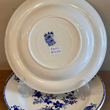 Diep bord / Soepbord / Pastabord - Boch - décor GRAND BOUQUET uitgevoerd in blauw