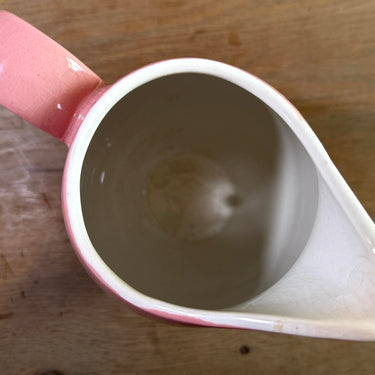 Melkkan / Kan - Societe Ceramique - décor in pastelroze met crème gekleurde binnenzijde