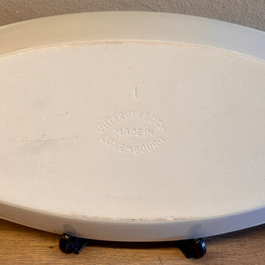 Ovenschaal - Villeroy & Boch - langwerpig model met handgrepen en décor van groenten - maat 1