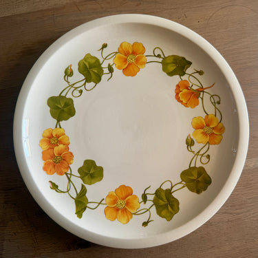 Taartplateau / Serveerplateau - plat, rond, model - Boch - décor CAPUCINE