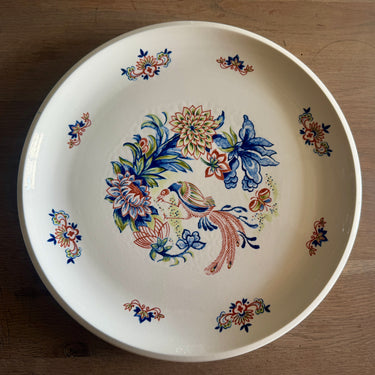 Taartplateau / Presenteerschaal - plat, rond, model - Boch - décor RHODES