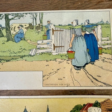 6 Antieke postkaarten - W. de Haan - taferelen in Zeeland - H. Cassiers