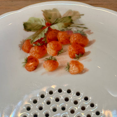 Fruittest met onderbord - 2-delig - Schumann Artzberg Bavaria - décor met divers fruit en goudkleurig randje