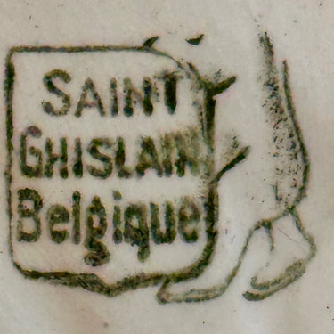 Zeepbak - Saint Ghislain Belgique - décor in groen kleur