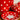 Onderschotel / Schotel - Nimy - décor van witte bolletjes/polka dots op rode ondergrond