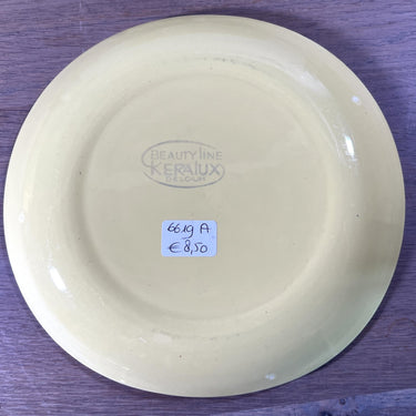 Frühstücksteller / Dessertteller - Boch Keralux - Form BEAUTY LINE - Dekor JAUNE - 1955