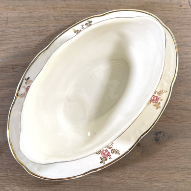 Sauciere / Sauciere - Boch - Form CAPRI - Dekor SUZON mit kleinen Rosen