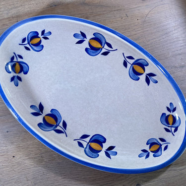 Schüssel / Teller - größer flach, oval, Modell - Boch - Form MENUET - Dekor EVORA grand luxe - hergestellt für Bauknecht