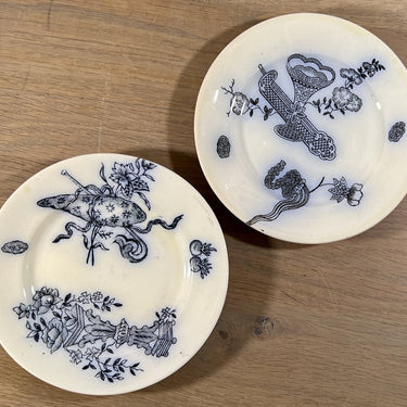 Ontbijtbord / Dessertbord - klein model, kinderservies - gemerkt met IVOIRE (waarschijnlijk Nimy) - décor met bloesems/bloemen