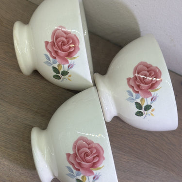 Schale / Schälchen - BFK (Boch Frèrer Keramis) - dekoriert mit einer rosa Rose