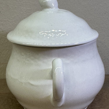 Zuckerdose - Boch - Form OSIER - Dekor CHAMONIX in creme/weiß