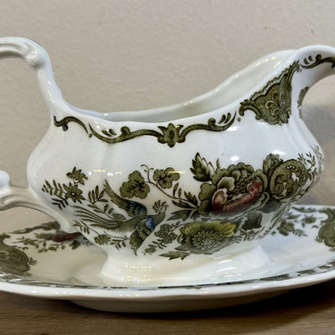 Gravy Boat / Sauce Boat - Ridgway Staffordshire England - WINDSOR decor - multi-coloured