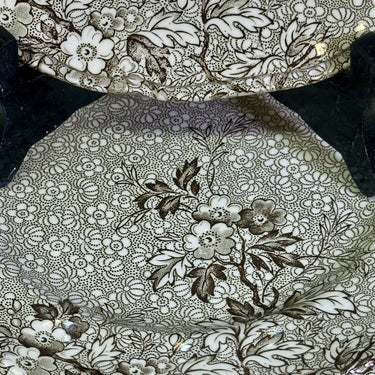 Breakfast plate / Dessert plate - Enoch Wedgwood Tunstall Ltd. - MONIQUE decor in brown