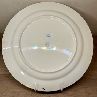 Teller / Schüssel - größer flach, rund, Modell - Mosa (3-Bogen ist 1960er Jahre) - hergestellt in Creme mit goldfarbenem Rand