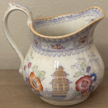 Milk jug - Petrus Regout - RISTORI decor (made between 1864 and 1908)