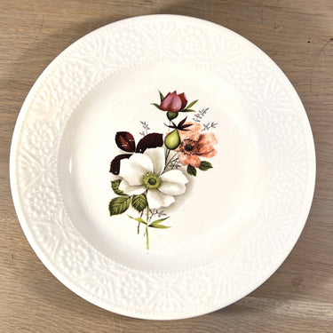 Suppenteller / Tiefer Teller / Pastateller - Boch - Dekor lila/rosa/weiße Blumen