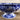 Schale / Obstschale - auf Fuß - Boch Frèrer Kèramis - Dekor JARDINIERE in liquid blue
