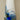 Vase - unmarked - milk glass with colored fantasy decor - probably Made in China - decor SNOWFLAKES