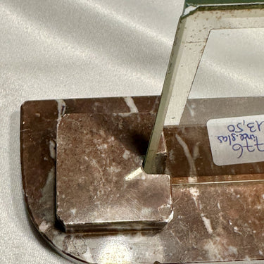 Photo stand - made of red/brown marble with rounded corners