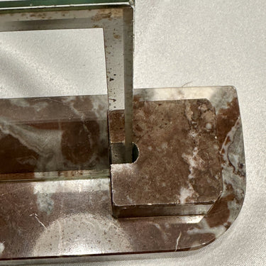 Photo stand - made of red/brown marble with rounded corners