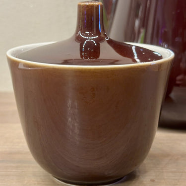 Sugar bowl - Villeroy &amp; Boch - Made in Luxembourg - made in dark brown ceramic