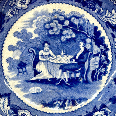 Dish / Under-dish - deep model - WS &amp; Co - decor no. 3 in blue