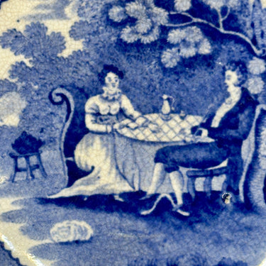 Dish / Under-dish - deep model - WS &amp; Co - decor no. 3 in blue