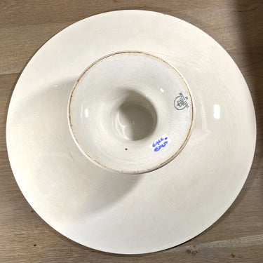 Tortenständer / Tortenplatte - auf hohem Fuß - Nimy - im lila/lila Weintrauben-Dekor