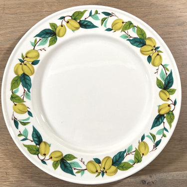 Breakfast plate / Dessert plate - Villeroy &amp; Boch - decor of yellow colored plums with green leaves