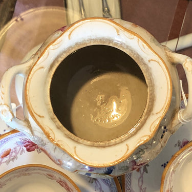 Sugar bowl - Petrus / Pierre Regout - decor PORTICI