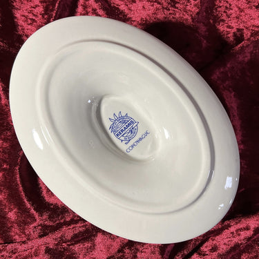 Sauciere / Sauciere - Boch Keramis mit blauem Stempel - Dekor COPENHAGUE in blau