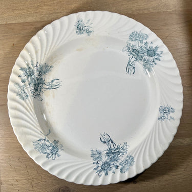 Bowl / Plate - large round model - Petrus Regout - PINKSTERBLOEM decor in blue