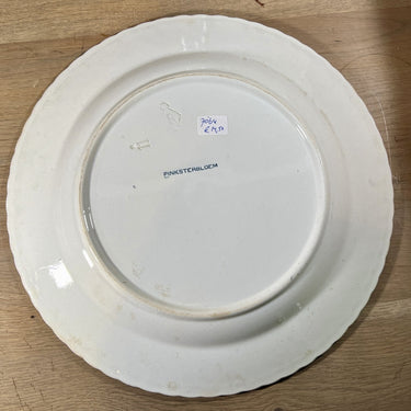 Bowl / Plate - large round model - Petrus Regout - PINKSTERBLOEM decor in blue