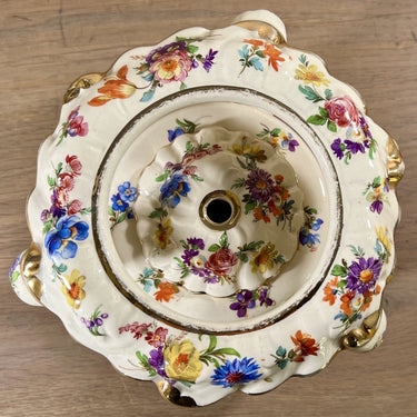 Theelicht / Parfumbrander? - ongemerkt maar Boch Keralux - décor FLEURS DE SAXE