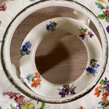 Theelicht / Parfumbrander? - ongemerkt maar Boch Keralux - décor FLEURS DE SAXE