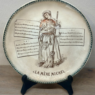 Bord / Sierbord / Assiete parlante - Terre de Fer - HB & Cie (Faïnecerie Boulanger de Choisy-le-Roi) - série chansons enfentines