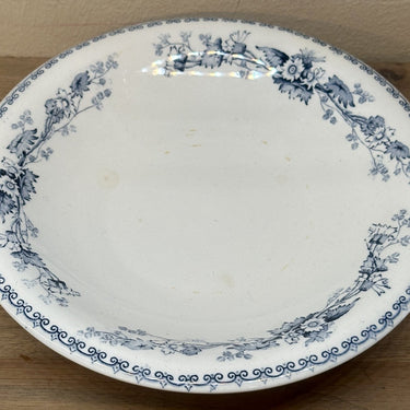 Tazza / Presentation dish - on low foot - Petrus Regout - BERTHA decor in blue