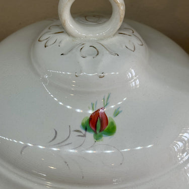 Soup tureen / Terrine - Petrus Regout - from a bridal service with floral decor and the text AMITIE