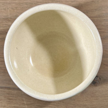 Zuckerdose - Boch - Dekor SIERRA (Steinzeug?) in creme mit braunem Rand - Form MENUET