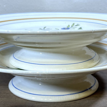 Tazza / Präsentationsschale - auf niedrigem Fuß - Boch - Dekor D.1687 / D1687 - Form GAND - Design von Charles Catteau