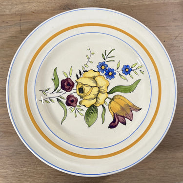 Tazza / Präsentationsschale - auf niedrigem Fuß - Boch - Dekor D.1687 / D1687 - Form GAND - Design von Charles Catteau
