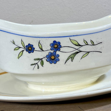Sauciere / Sauciere - Boch - Dekor D.1687 / D1687 - Form GAND - Design von Charles Catteau